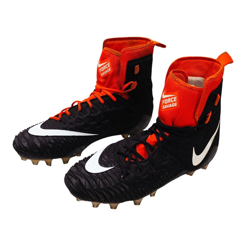 Men's Nike Force Savage Elite TD Football Cleats Black Orange Sz 13 918345-018